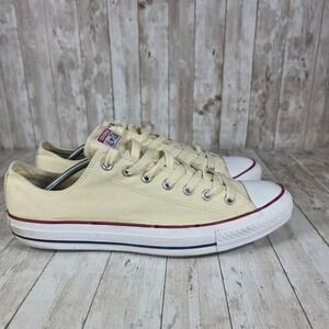 Converse All Star‎ Cream Canvas Low Top Sneakers Men's Size 12 Casual Shoes